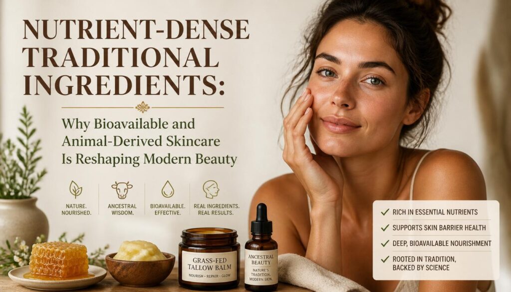 Nutrient-Dense Traditional Ingredients: Why Bioavailable and Animal-Derived Skincare Is Reshaping Modern Beauty