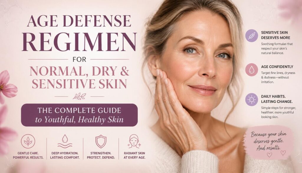 Age Defense Regimen for Normal, Dry & Sensitive Skin The Complete Guide to Youthful, Healthy Skin