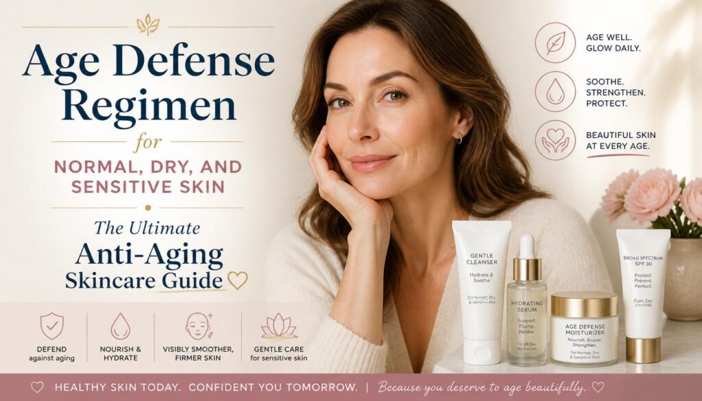 Age Defense Regimen for Normal, Dry, and Sensitive Skin The Ultimate Anti-Aging Skincare Guide