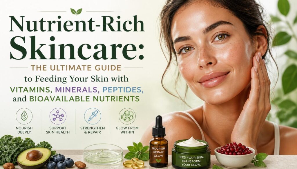 Nutrient-Rich Skincare: The Ultimate Guide to Feeding Your Skin with Vitamins, Minerals, Peptides, and Bioavailable Nutrients